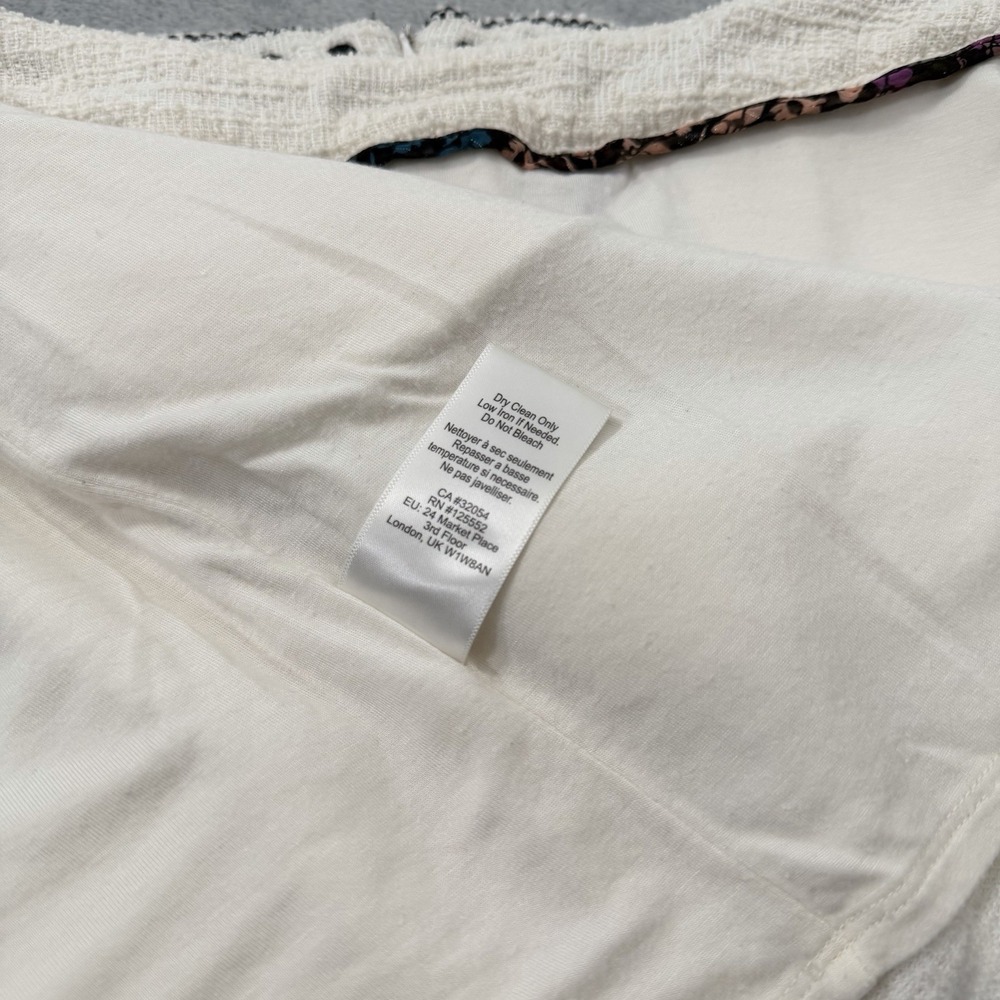 Anthropologie Dolan Textured Mini Skirt Womens Small Ivory Embroidered Lined - Picture 8 of 10